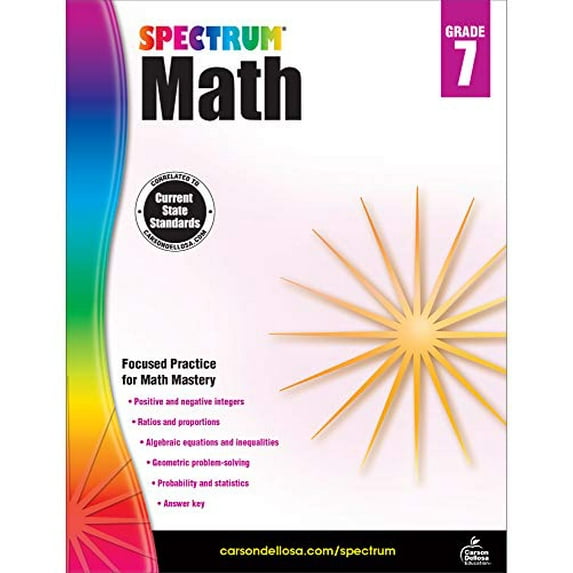 Pre-Owned Spectrum Math Workbook, Grade 7: Volume 8 (Paperback) 1483808750 9781483808758