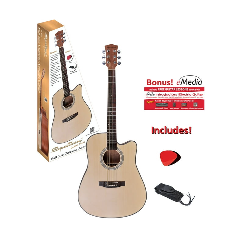 Spectrum ail 44ssl full size acoustic cutaway guitar deals