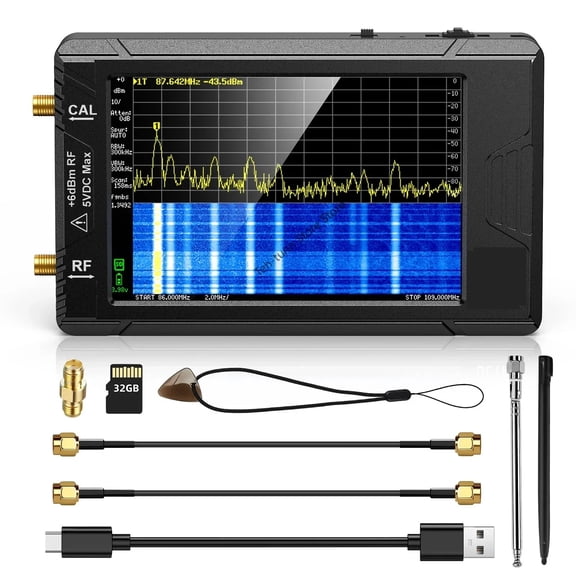Spectrum Analyzer ULTRA 4" Display 100kHz To 5.3GHz With 32GB Card Network Internal Lan Tester ,Widely Use