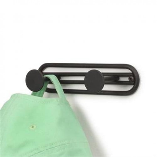 Spectrum Armstrong Wall Mount 2-Hook Rack (Size: 1.5"H x 6.25"D x 2.25"W) Item #66610 Color: Black