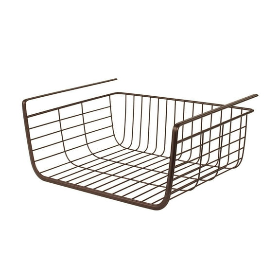 Spectrum Ashley Steel Over the Shelf Storage Basket, Bronze