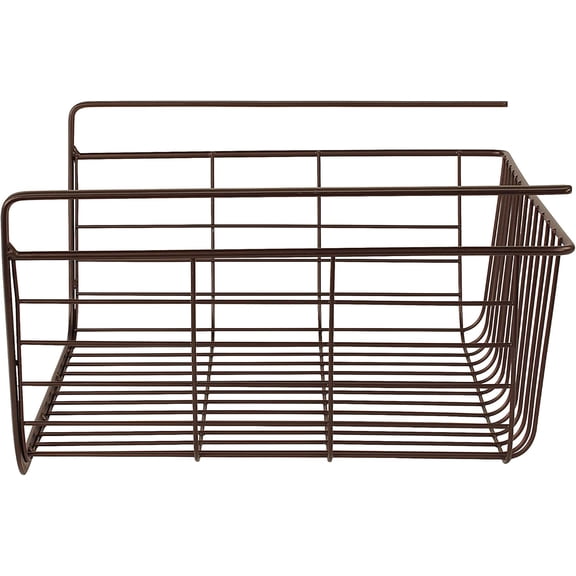 Spectrum Ashley Steel Over the Shelf Storage Basket, Bronze