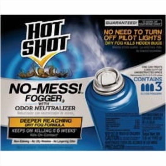 Spectrum Brands H&G Hot Shot No Mess Indoor Insect Fogger - Pack of 3 Bulk Household Pack