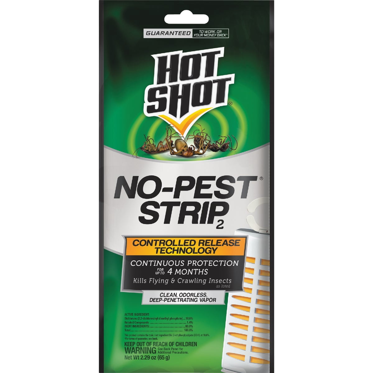 Hot Shot No Pest Strip HG-5580 - Indoor Pest Trap, 4 Month Protection - 11 Pack