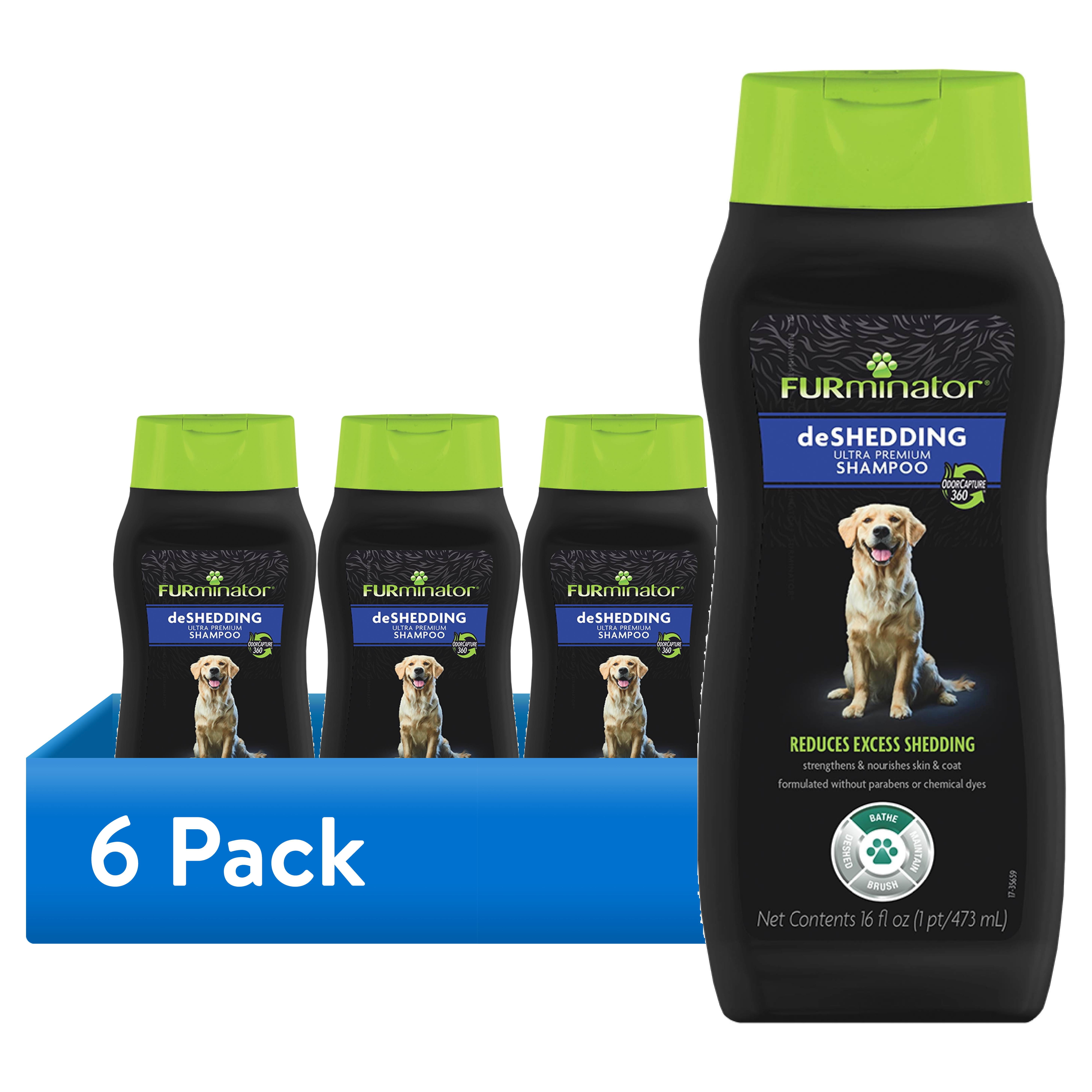 (6 pack) FURminator Ultra Premium deShedding Shampoo for Dogs Helps Reduce Excess Shedding, 16 oz