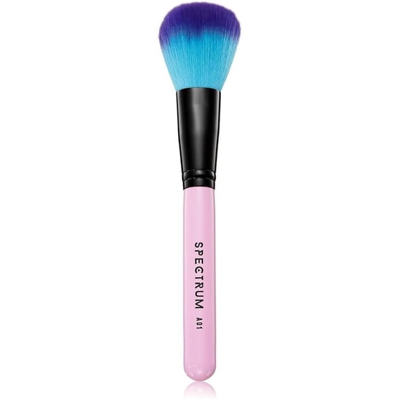 Spectrum Collections A01 Domed Powder Brush, Spectrum Single Makeup Brush for Powder, Make Up Brush to Disperse Loose Powder or Pressed Powder, Soft Synthetic Bristles, Pink