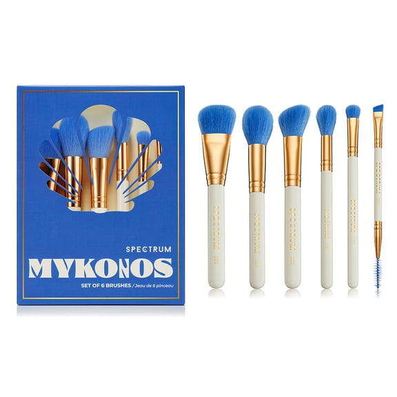 Spectrum Collections Travel Book 6 Piece Essential Brush Set Mykonos