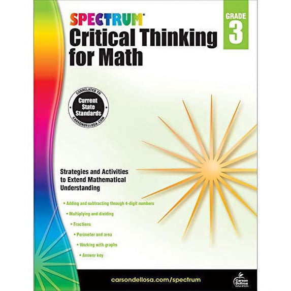 Pre-Owned Spectrum Critical Thinking for Math, Grade 3: Volume 45 (Paperback) 1483835502 9781483835501