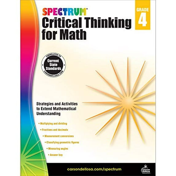 Pre-Owned Spectrum Critical Thinking for Math, Grade 4: Volume 46 (Paperback) 1483835510 9781483835518