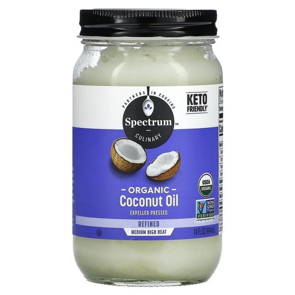 Spectrum Culinary Organic Coconut Oil Expeller Pressed -- 14 fl oz Pack of 3