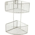 thumbnail image 1 of Spectrum Diversified 2-Tier Corner Basket, Satin Nickel, 1 of 5