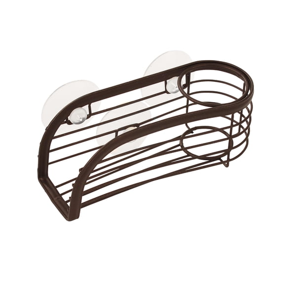 Spectrum Ashley Suction Sponge and Brush Holder for Kitchen Sink, Bronze