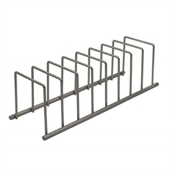 Spectrum Diversified Euro Kitchen Organizer for Plates, Cutting Boards Bakeware, Cooling, Pots & Pans, Serving Trays, Reusable Containers, and Lids Holder Rack, Industrial Gray