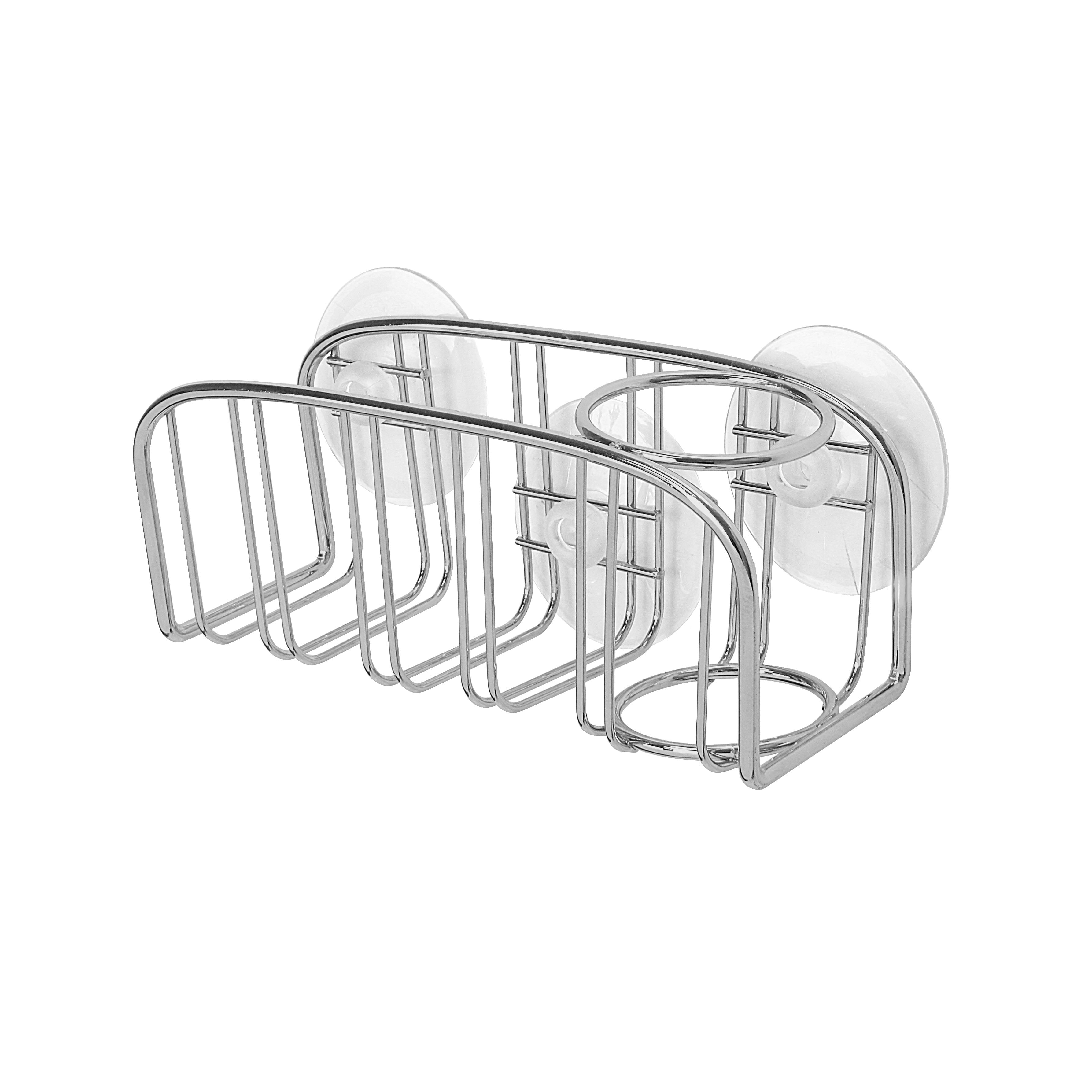 Spectrum Diversified Contempo Sponge & Brush Holder, Modern Sponge Holder & Kitchen Organizer