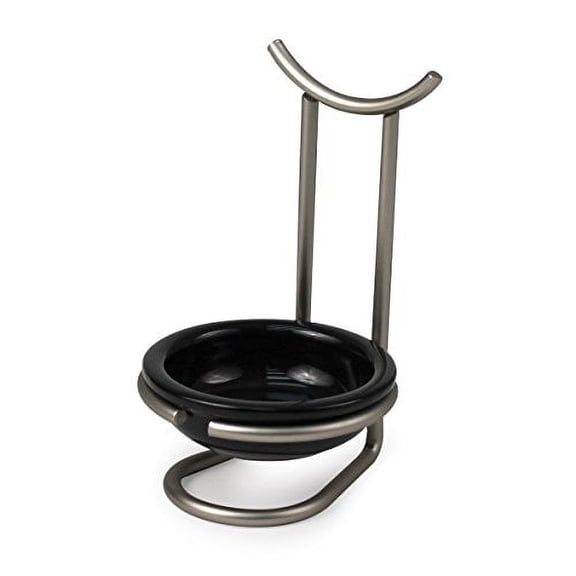 Spectrum Euro Spoon Rest with Ceramic Dish, Stove Top Utensil Holder