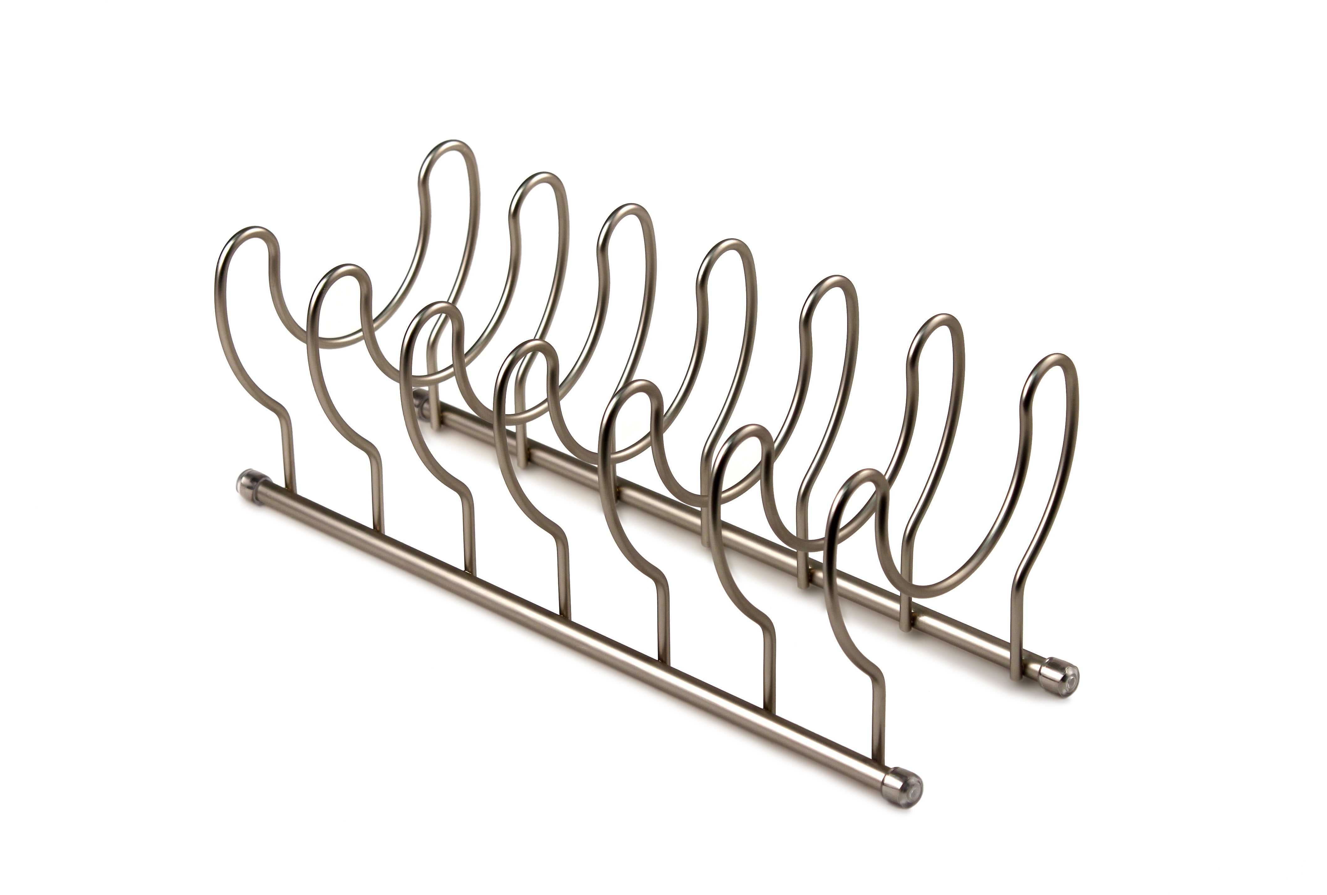 Satin Nickel Vertical Kitchen Lid and Bakeware Organizer