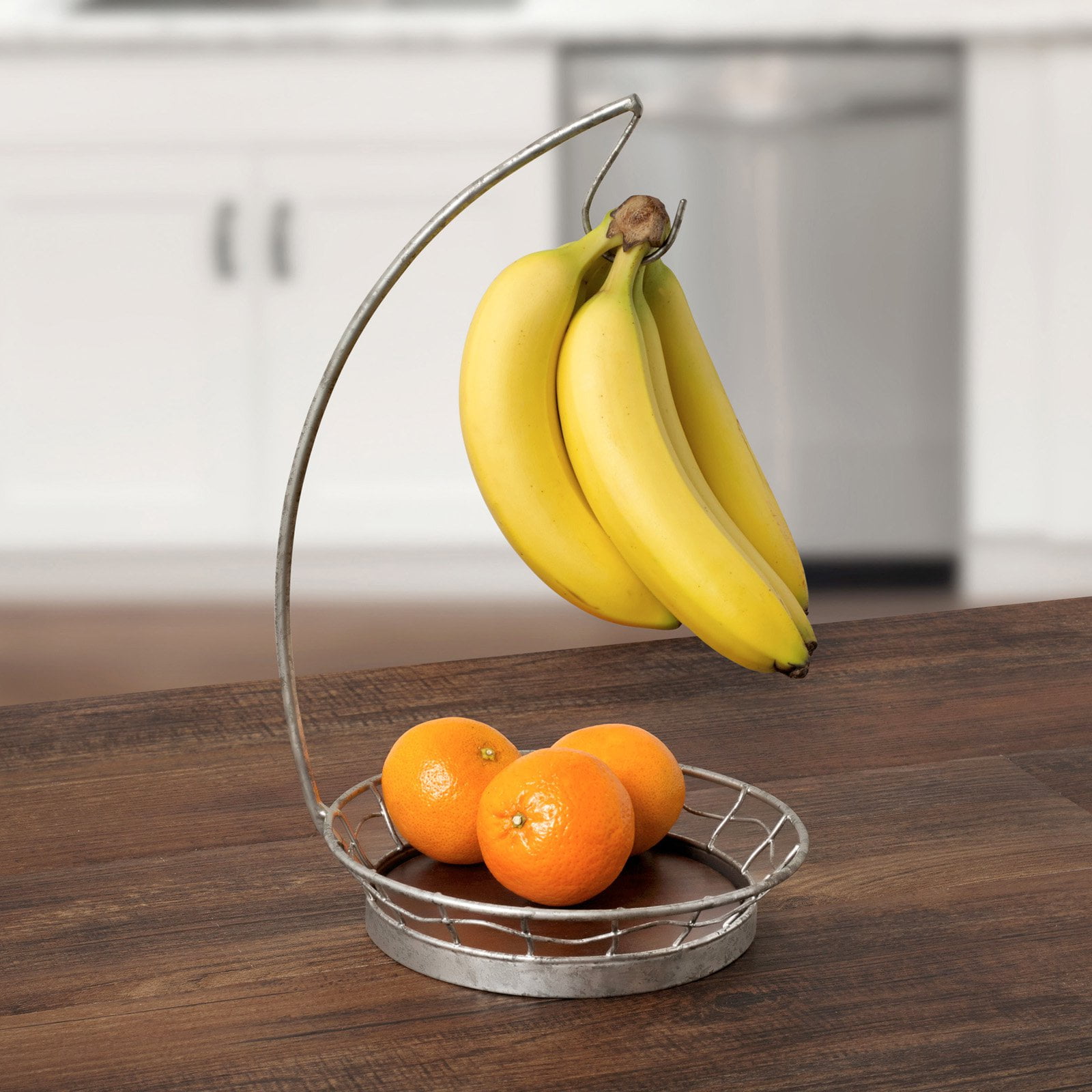 Spectrum Heritage Gray Steel/Wood Banana Holder