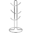 thumbnail image 1 of Spectrum Diversified Euro 6 Countertop Mug Tree, Mugs & Tea Cup Storage Rack, Coffee Counter Bar Accessory & Kitchen Organizer, Satin Nickel, 1 of 4
