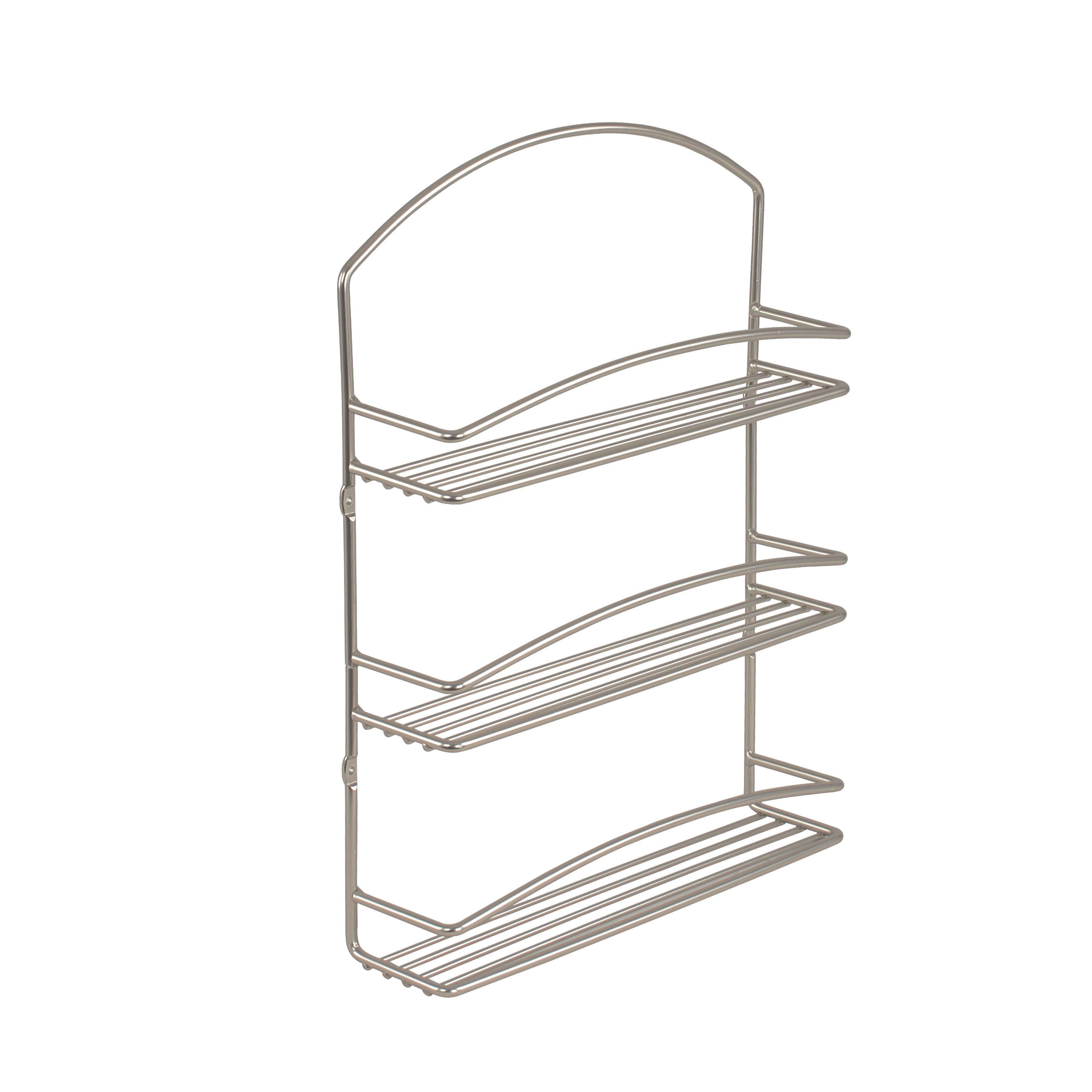 Spectrum Diversified Euro Steel Wall Mount Spice Rack, 3-Tier Spice ...