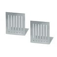 thumbnail image 1 of Spectrum Diversified Rectangle Bookends, Large, Pewter, 1 of 3