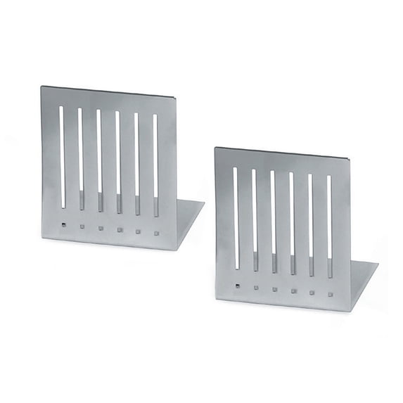 Spectrum Diversified Rectangle Bookends, Large, Pewter