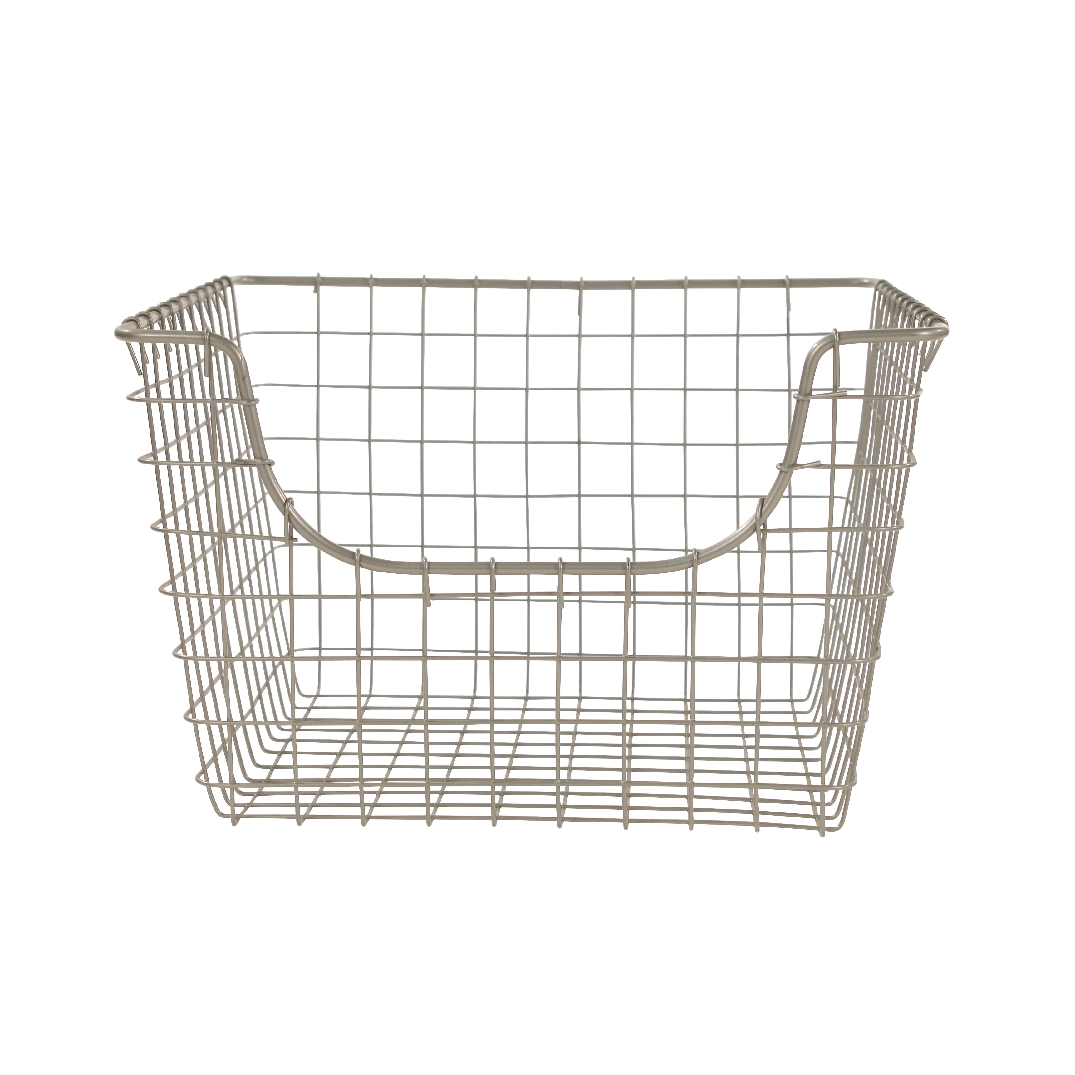Spectrum Diversified Scoop Steel Wire Stackable Storage Basket for