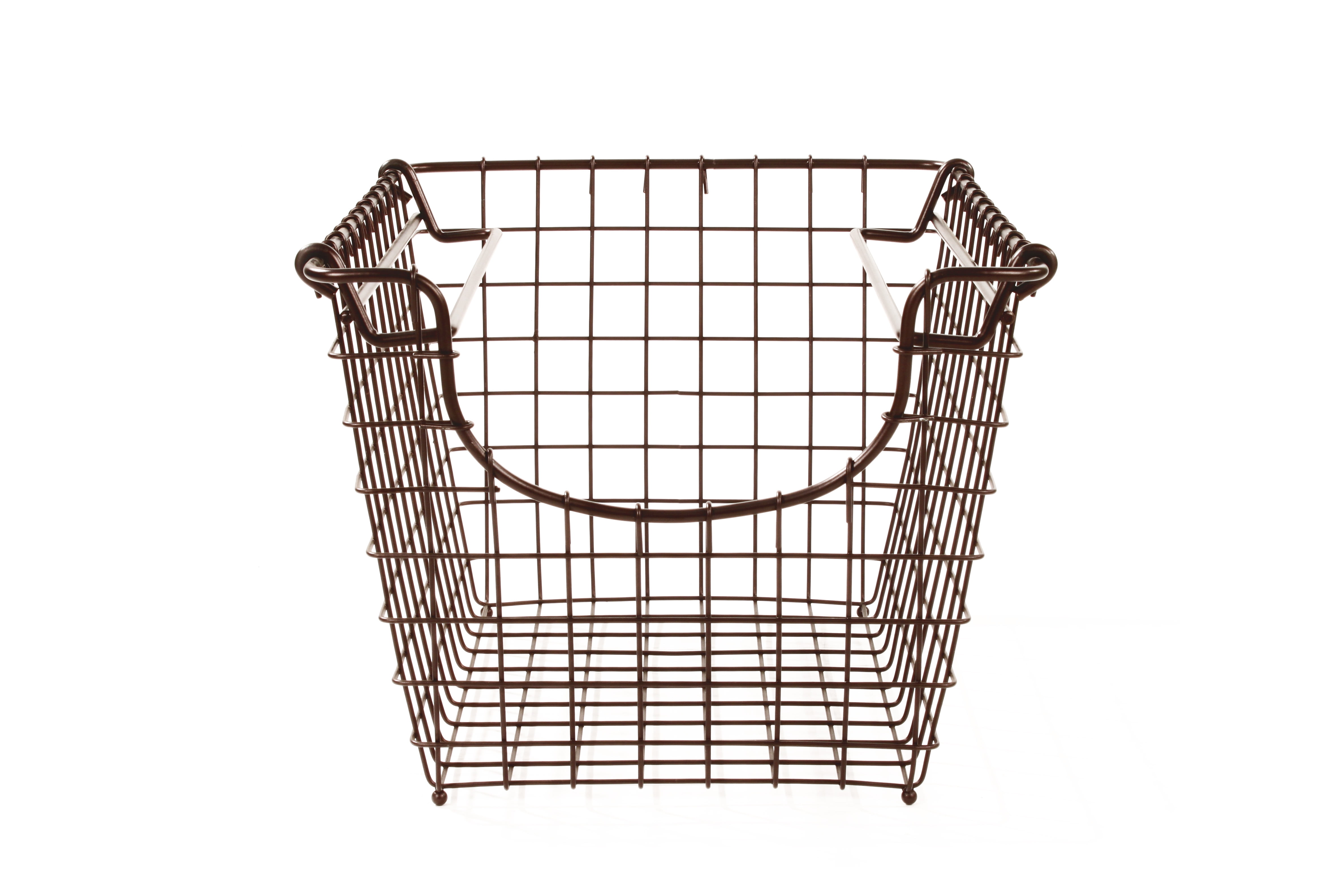 Spectrum Diversified Scoop Steel Wire Stackable Storage Basket for