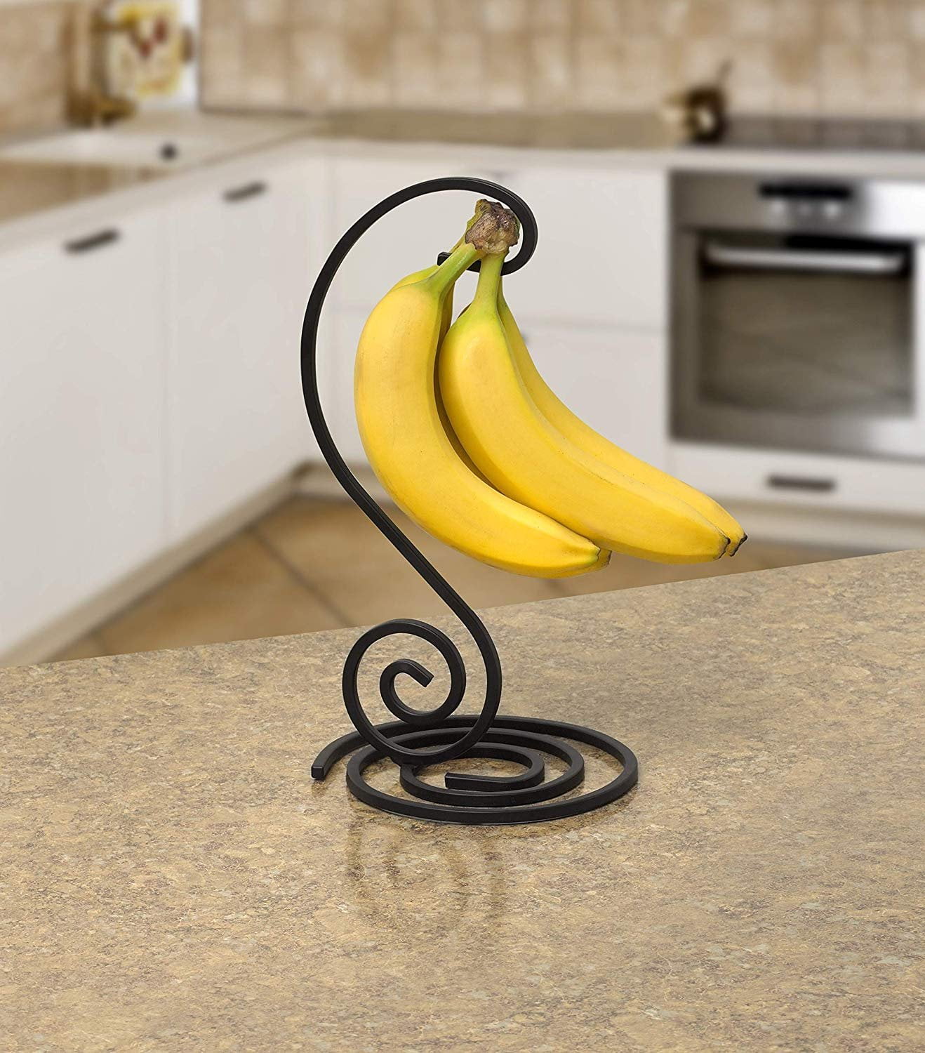 Spectrum Diversified Scroll Banana Holder - Banana Hanger - Black
