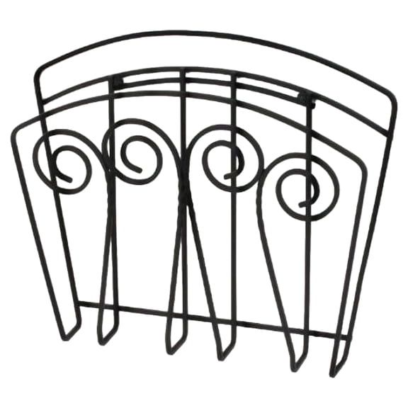 Spectrum Diversified Scroll Magazine Rack, Wall Mount, Black
