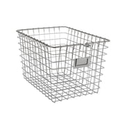 Spectrum Small Wire Storage Basket with Label Plate Steels, Chrome
