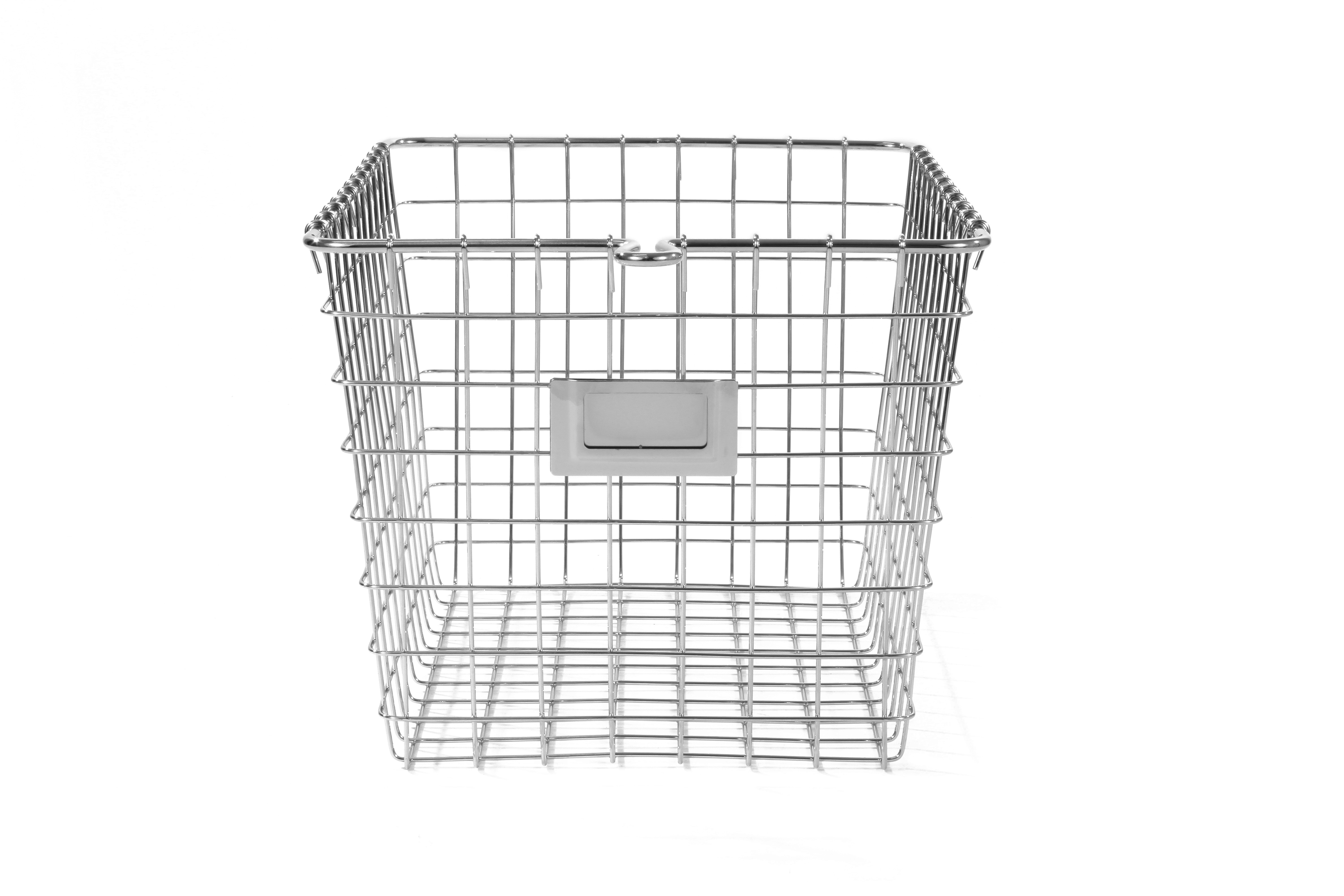 Spectrum Diversified Steel Wire Storage Basket Organizer for Closets, Pantry, Kitchen, Garage, Bathroom and More, Small, Chrome - image 1 of 8