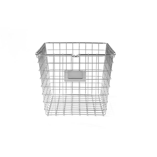 Spectrum Diversified Steel Wire Storage Basket Organizer for Closets, Pantry, Kitchen, Garage, Bathroom and More, Small, Chrome