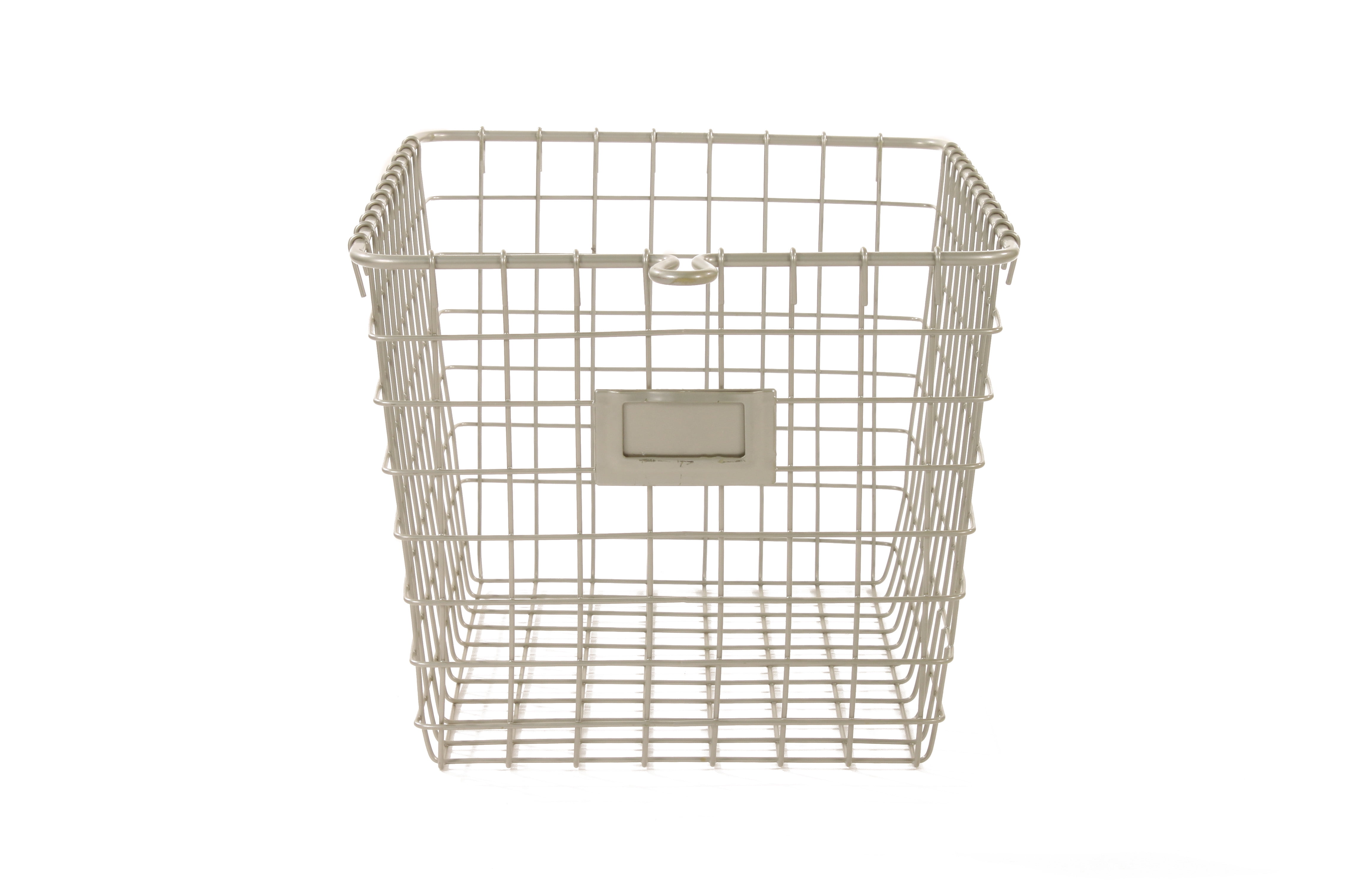 Spectrum Diversified Steel Wire Storage Basket Organizer for Closets,  Pantry, Kitchen, Garage, Bathroom and More, Small, Satin Nickel