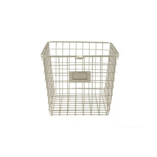 MyGift Silver Wire Mesh Magnetic Storage Baskets, Set of 3