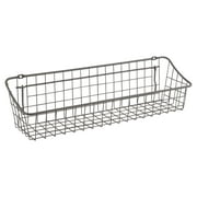Spectrum Diversified Steel Wire Storage Basket Shelf, Versatile Wall Organizer for Tools and Craft Supplies, Pegboard and Wall Mount, Industrial Gray