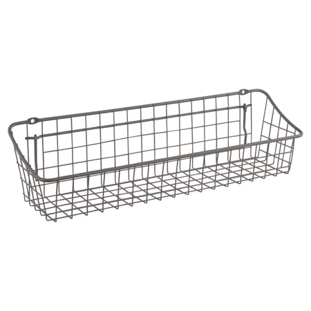 Spectrum Diversified Steel Wire Storage Basket Shelf, Versatile Wall Organizer for Tools and Craft Supplies, Pegboard and Wall Mount, Industrial Gray