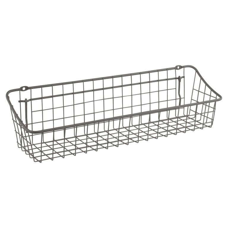 Spectrum Diversified Medium Pegboard & Wall Mount Basket, Wire Basket for Slatwall & Pegboard, Home & Garage Storage, Versatile Wall Organizer for Tools & More, Industrial Gray Spectrum Diversified Medium Pegboard & Wall Mount Basket, Wire Basket for Slatwall & Pegboard, Home & Garage Storage, Versatile Wall Organizer for Tools & More, Industrial Gray