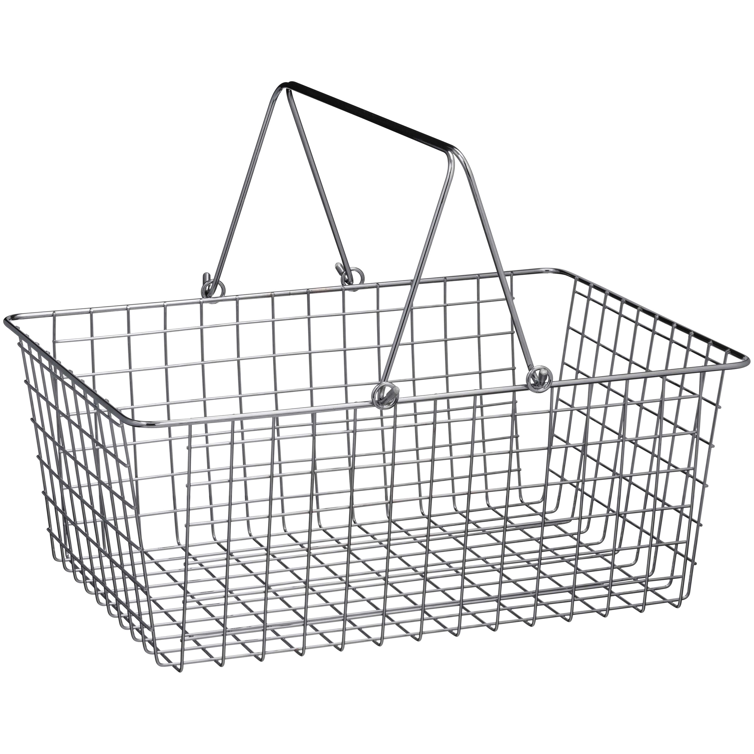 Spectrum Diversified Steel Wire Storage Basket with Handles for Pantry, Countertop and More, Large, Chrome - image 1 of 13