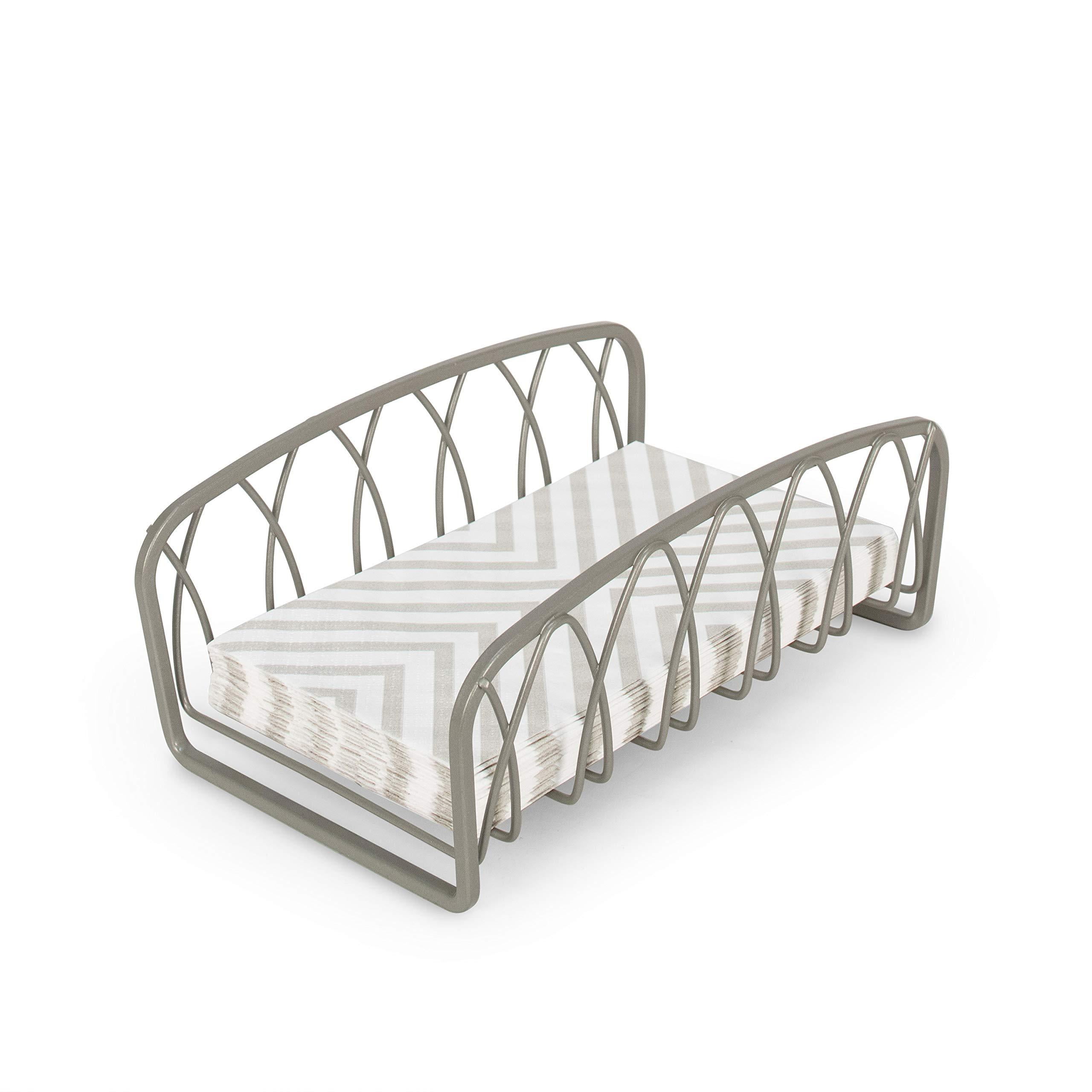 Spectrum Diversified Twist Guest Towel Holder for Bathroom Countertop, Satin Nickel, 9.25 inch