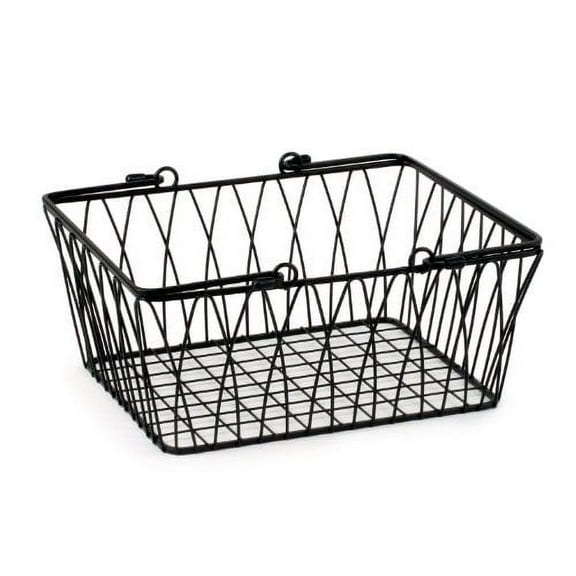 Spectrum Diversified Twist Medium Handled Basket, Black, 90910
