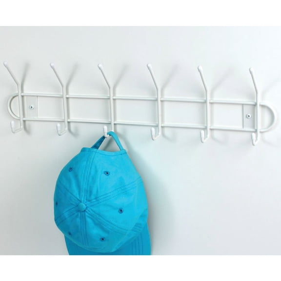 Spectrum Diversified Wall Hook Rack, 6 Hooks, White