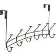 thumbnail image 1 of Spectrum Diversified Windsor over The Door 6-Double Hook Rack, Bronze, 63324, 1 of 7
