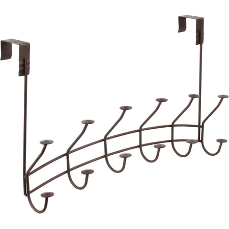 Spectrum Diversified Windsor over The Door 6-Double Hook Rack, Bronze, 63324