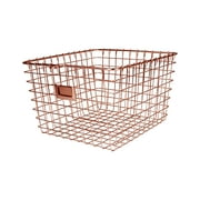 Spectrum Diversified Wire Storage Basket, Steel Storage for Closets, Pantry, Kitchen, Garage, Bathroom & More, Medium, Copper