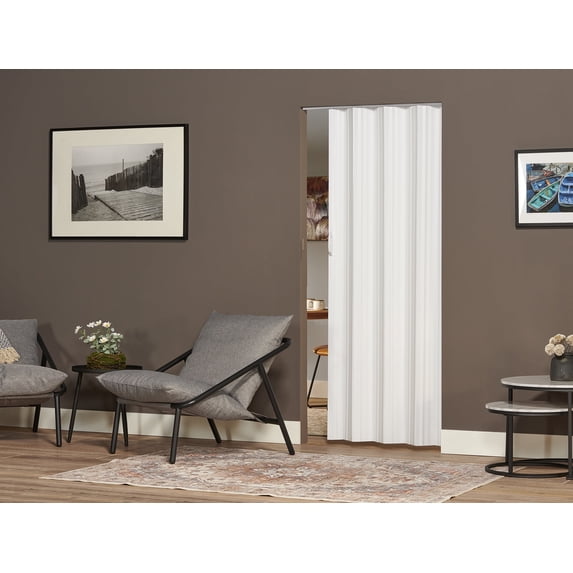 Spectrum Dunes 36"x80" Vinyl Folding Door White