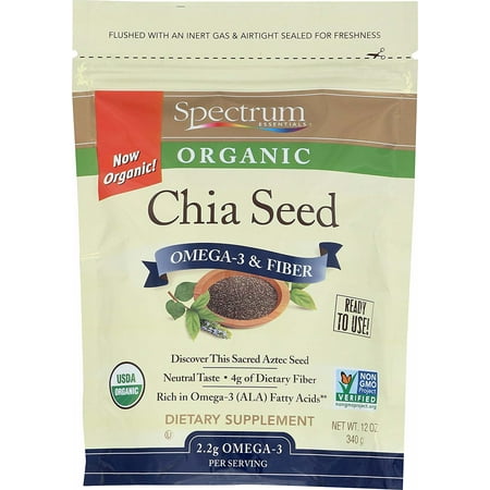 Spectrum Essentials Whole Chia Seeds, 12 oz.