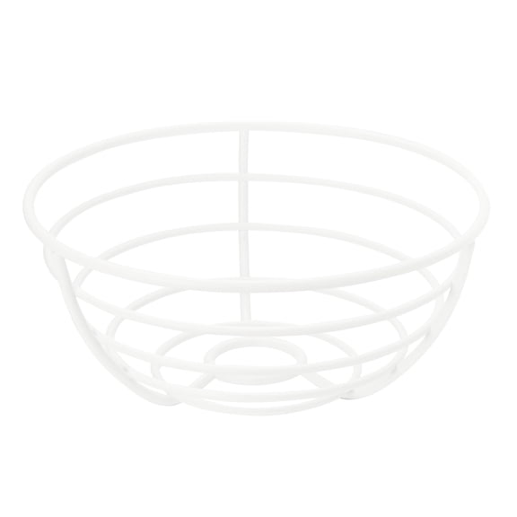 Spectrum Euro Fruit Basket for Kitchen Counter Steel Wire, Matte White