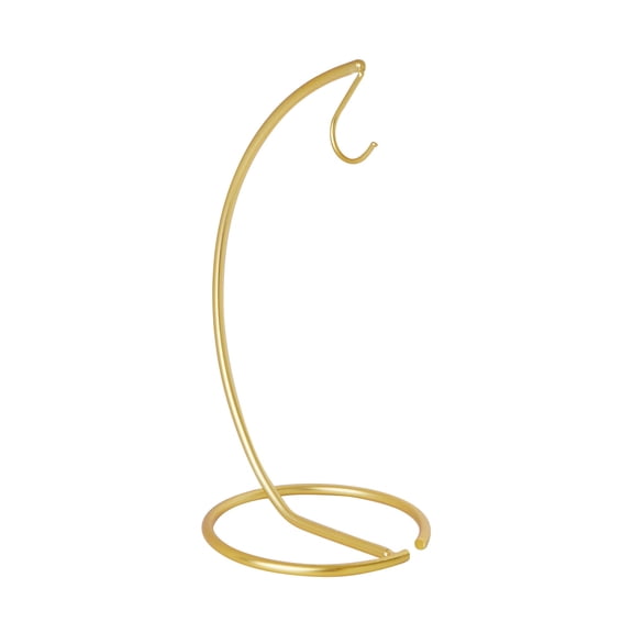 Spectrum Euro Banana Hook Stand, Weighted Steel Base, Polished Gold