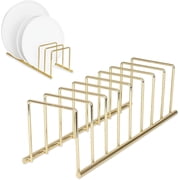 Spectrum Euro Kitchen Organizer (Gold) - Dish Drying Rack for Kitchen Counter, Space-Saving Dish Rack Holder, Drainer for Pots & Pans, Plates, Cutting Boards, Serving Trays & Lids