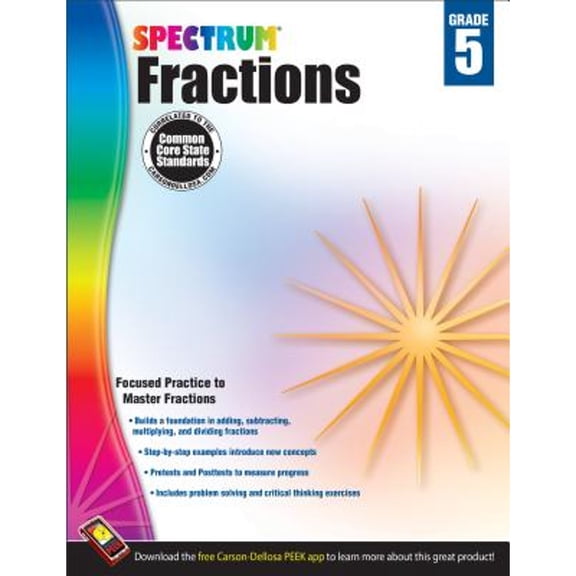 Pre-Owned Spectrum: Fractions Workbook, Grade 5 (Paperback)